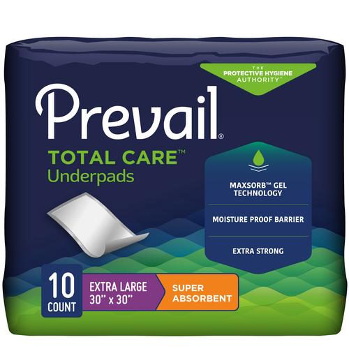 Prevail Total Care Underpads, Super