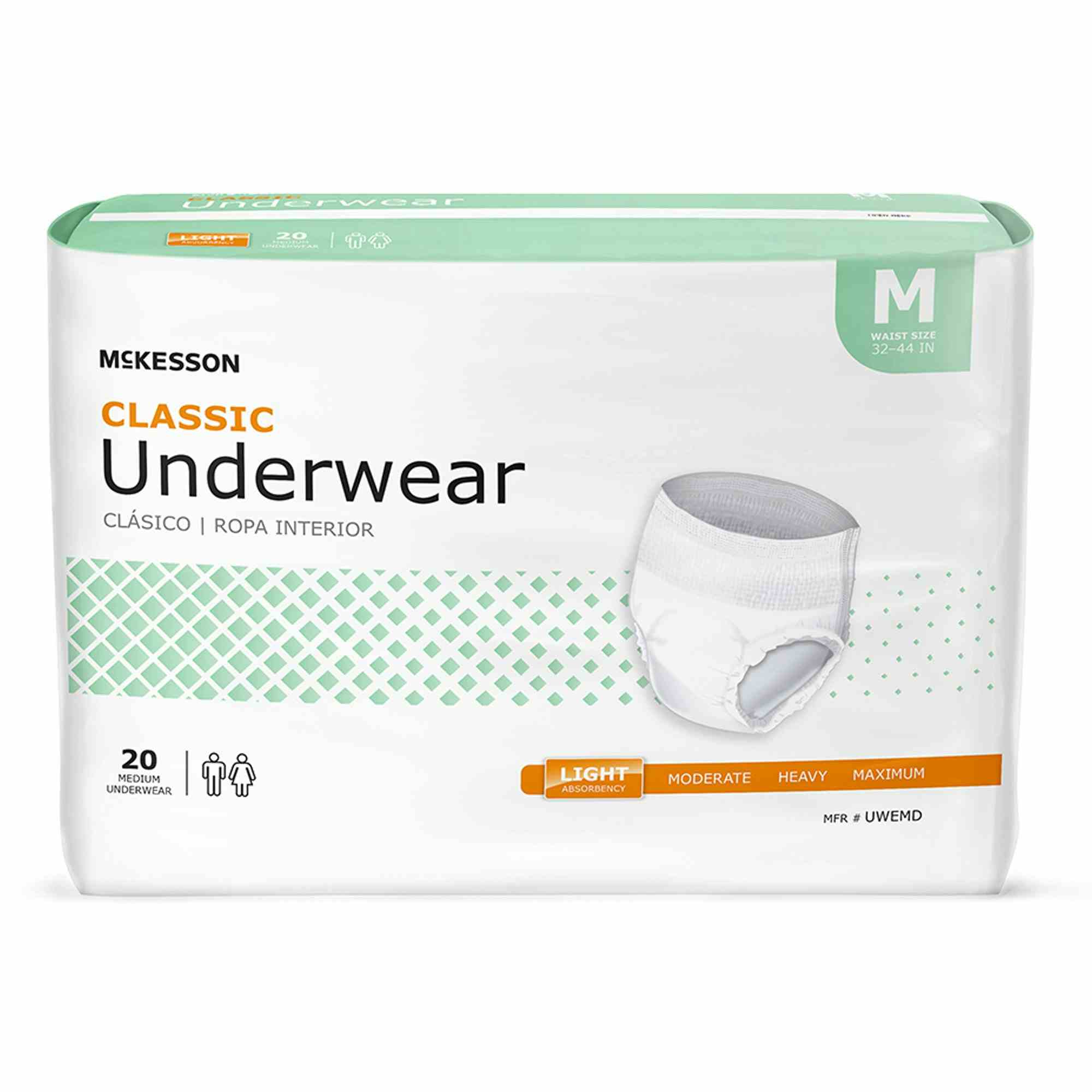 McKesson Classic Underwear, Light Absorbency