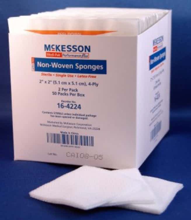 McKesson 4-Ply NonWoven Sponge, Sterile
