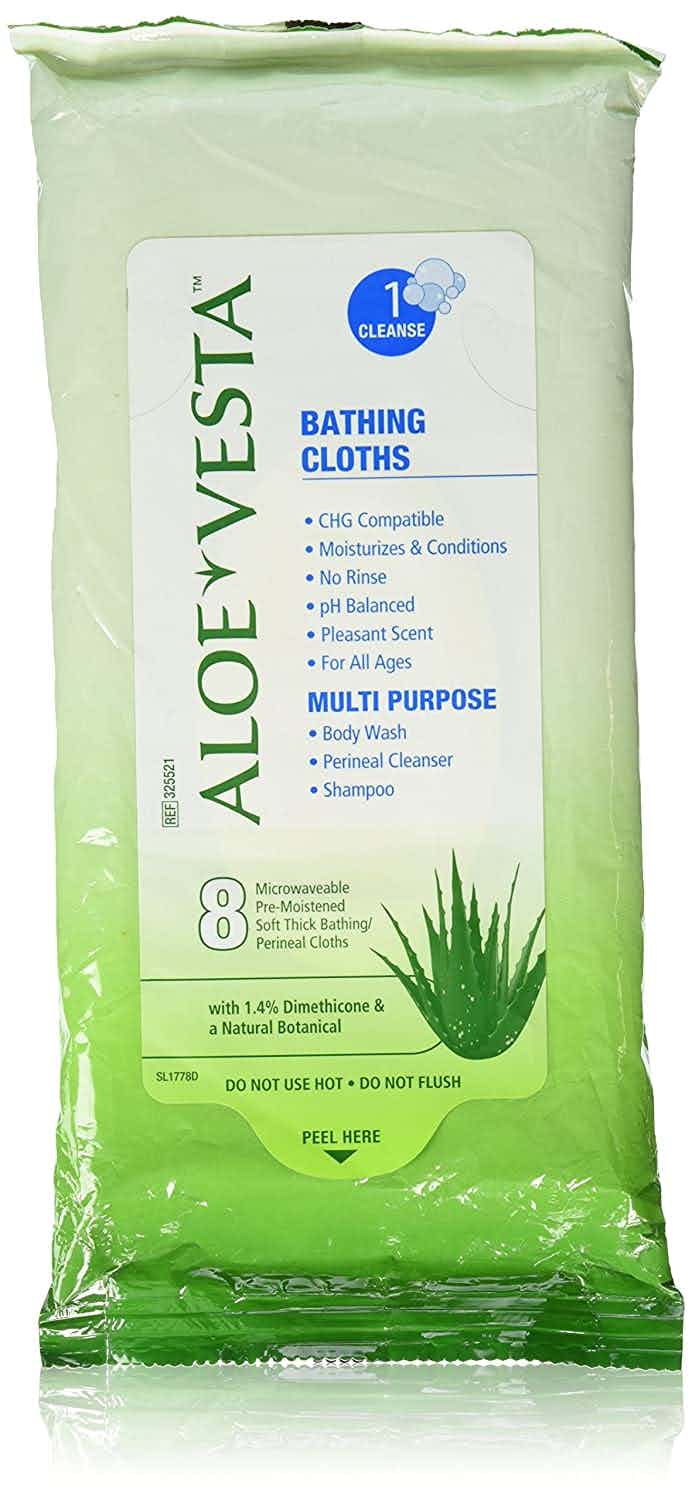 Aloe Vesta Rinse-Free Bath Wipe