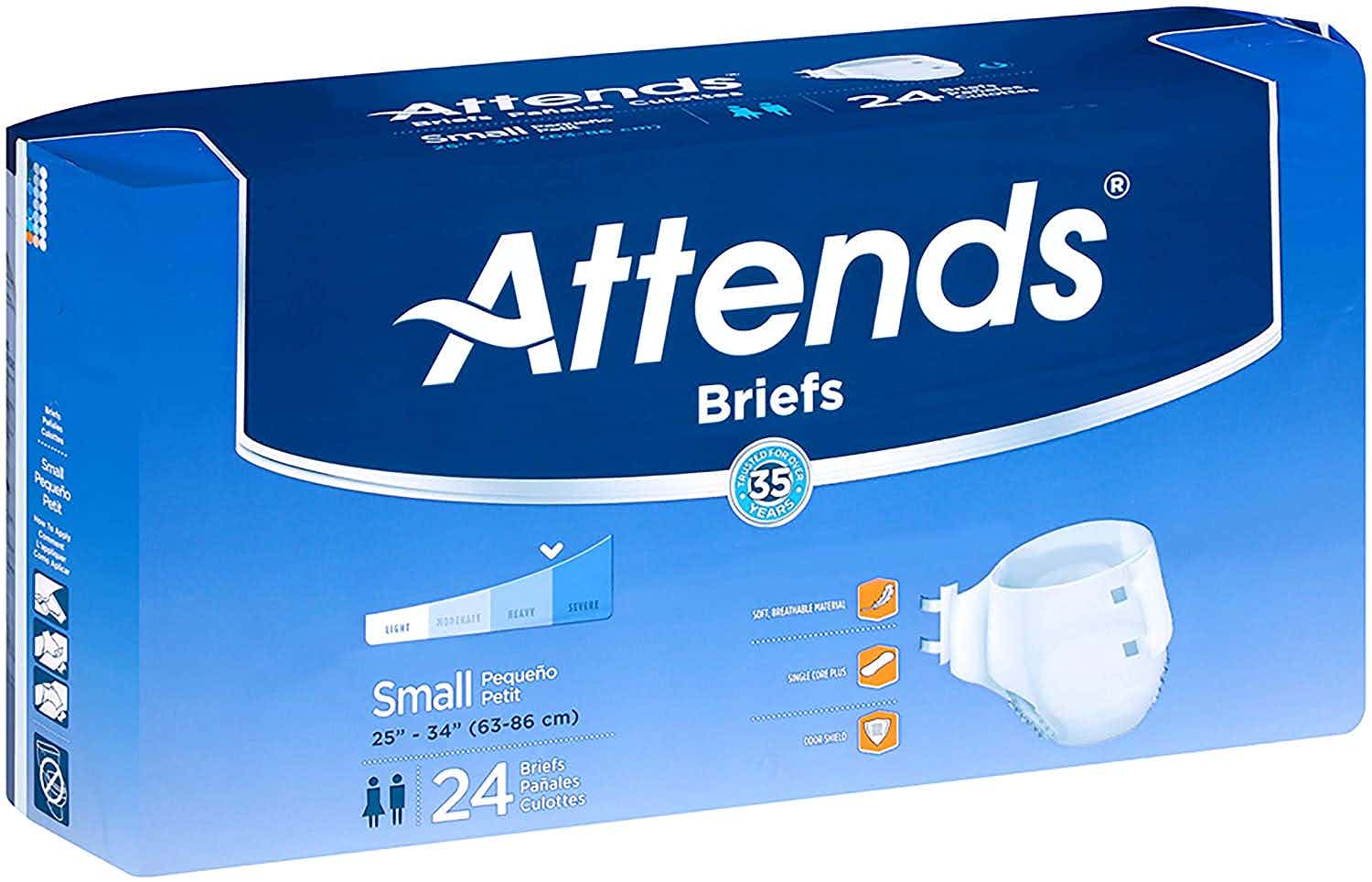 Attends Breathable Adult Diapers with Tabs, Severe