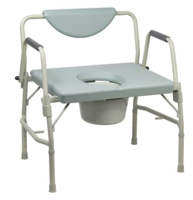McKesson Bariatric Commode Chair with Drop Arm