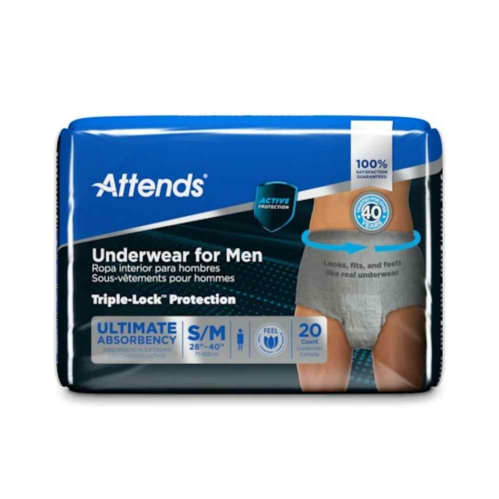 Attends Discreet Pull-Up Underwear for Men