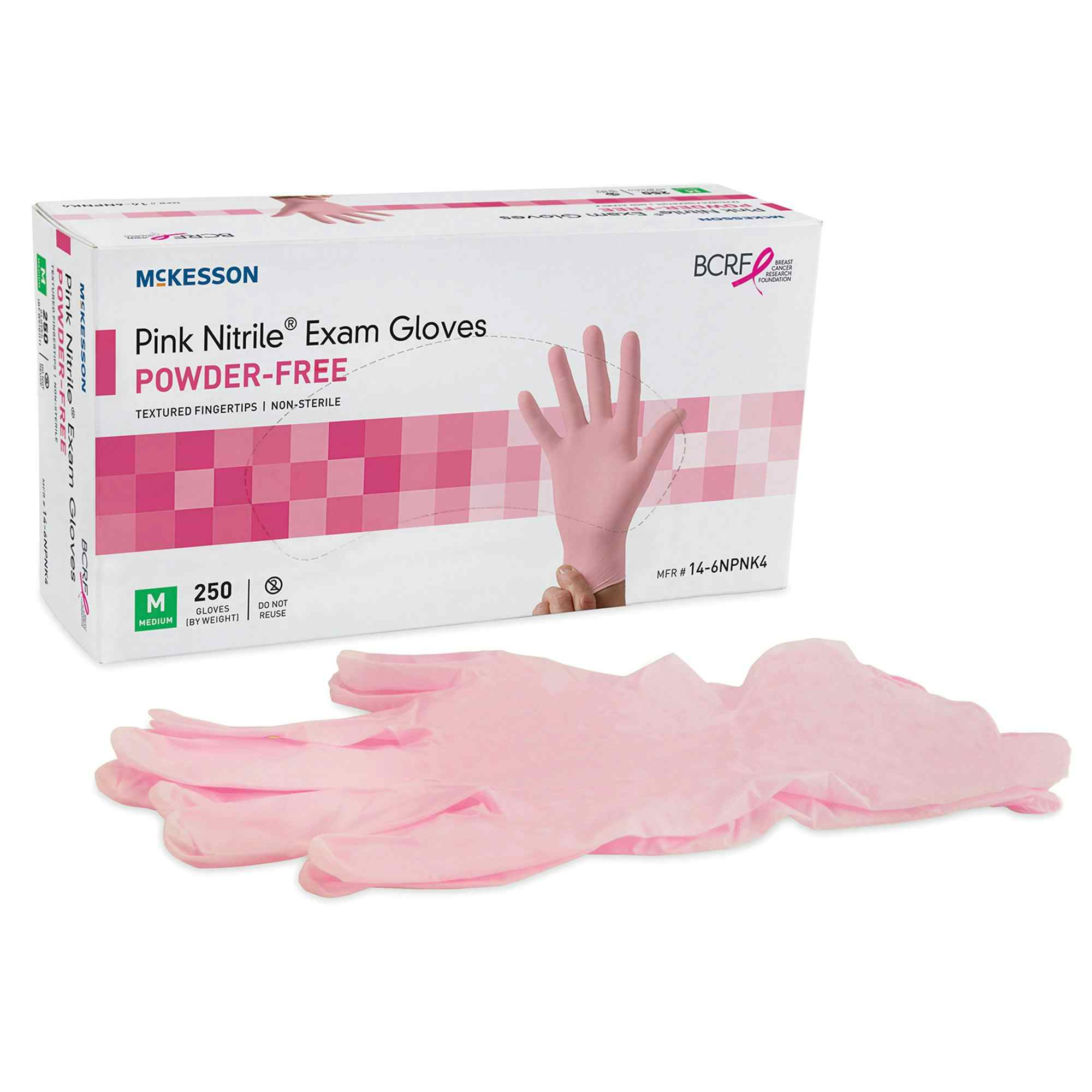 McKesson Pink Powder-Free Nitrile Gloves