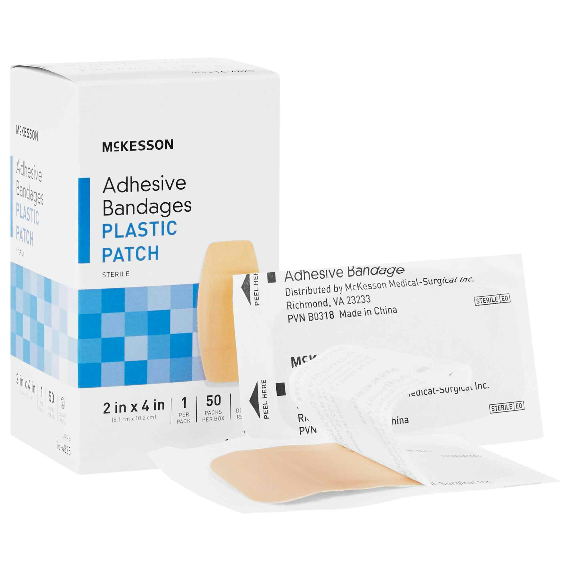 McKesson Adhesive Bandages Plastic Patch, 2 X 4"