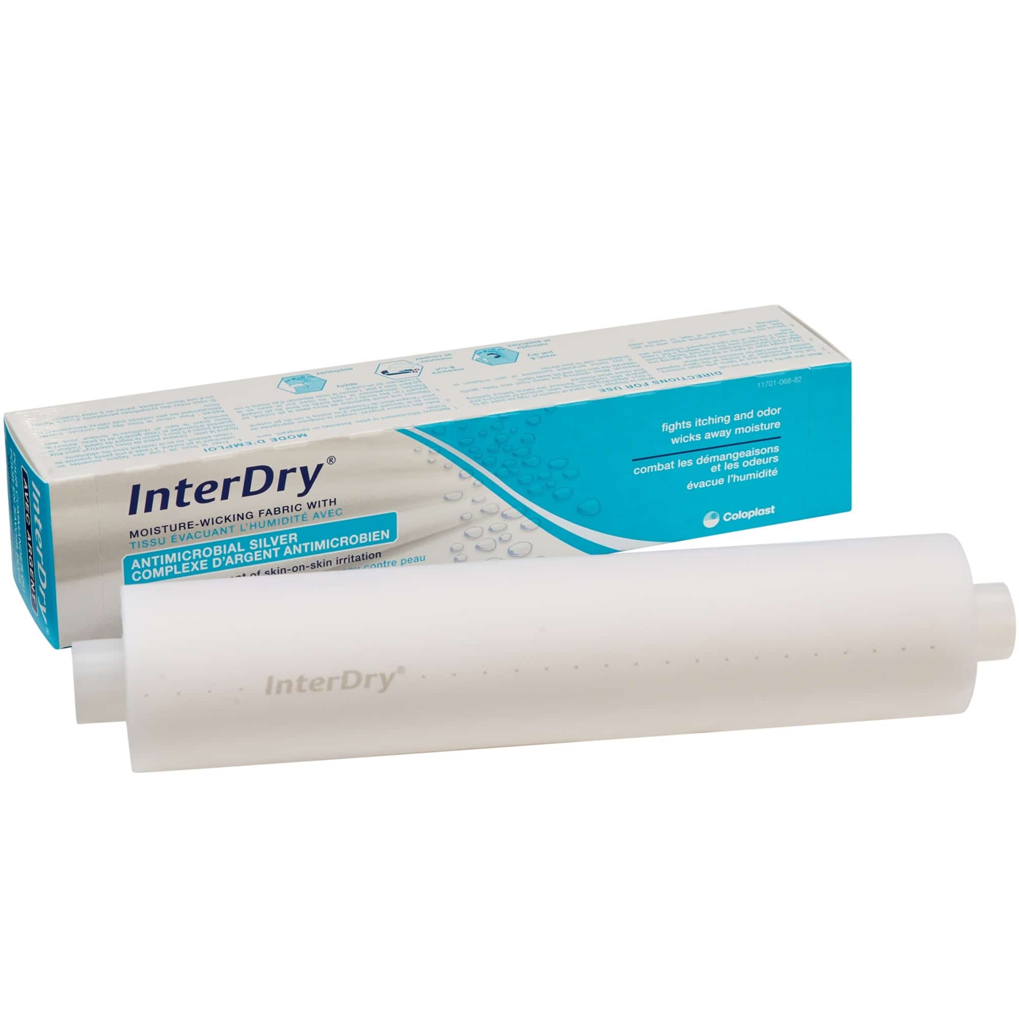 interdry silver dressing Coloplast InterDry Moisture-Wicking Fabric with Antimicrobial Silver, 10 X 144"1 Each