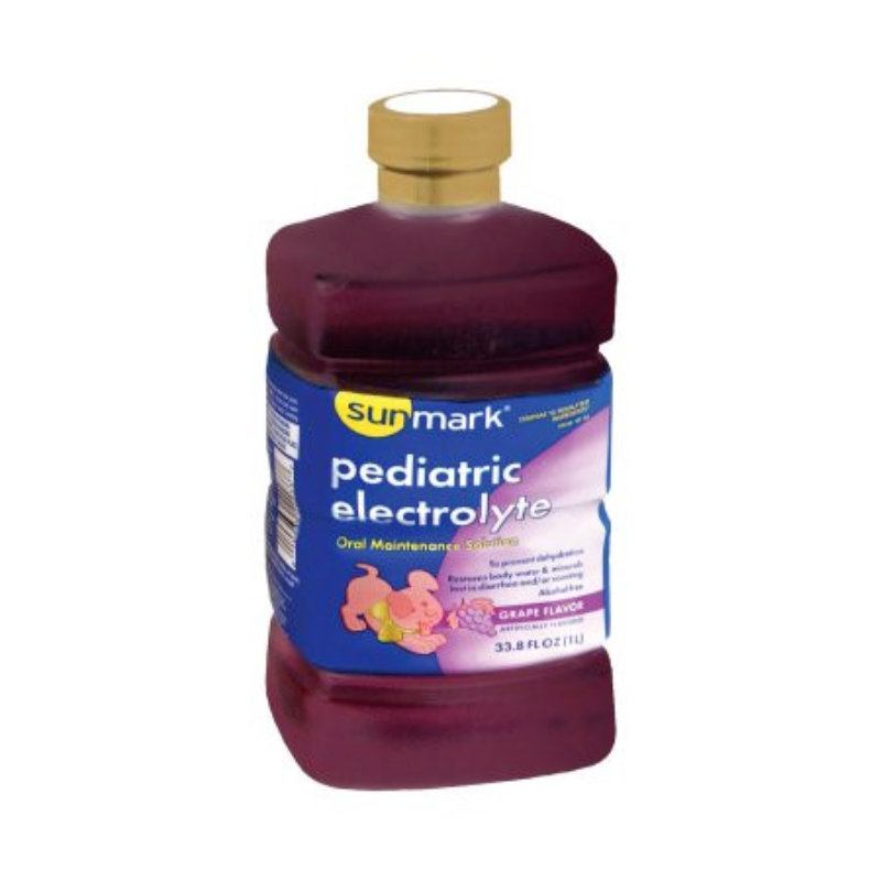 Sunmark Pediatric Electrolyte Oral Maintenance Solution, Grape, 33.8 oz.