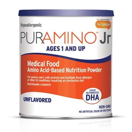 PurAmino Jr Medical Food Amino-Based Nutrition Powder, Unflavored, 14.1 oz.
