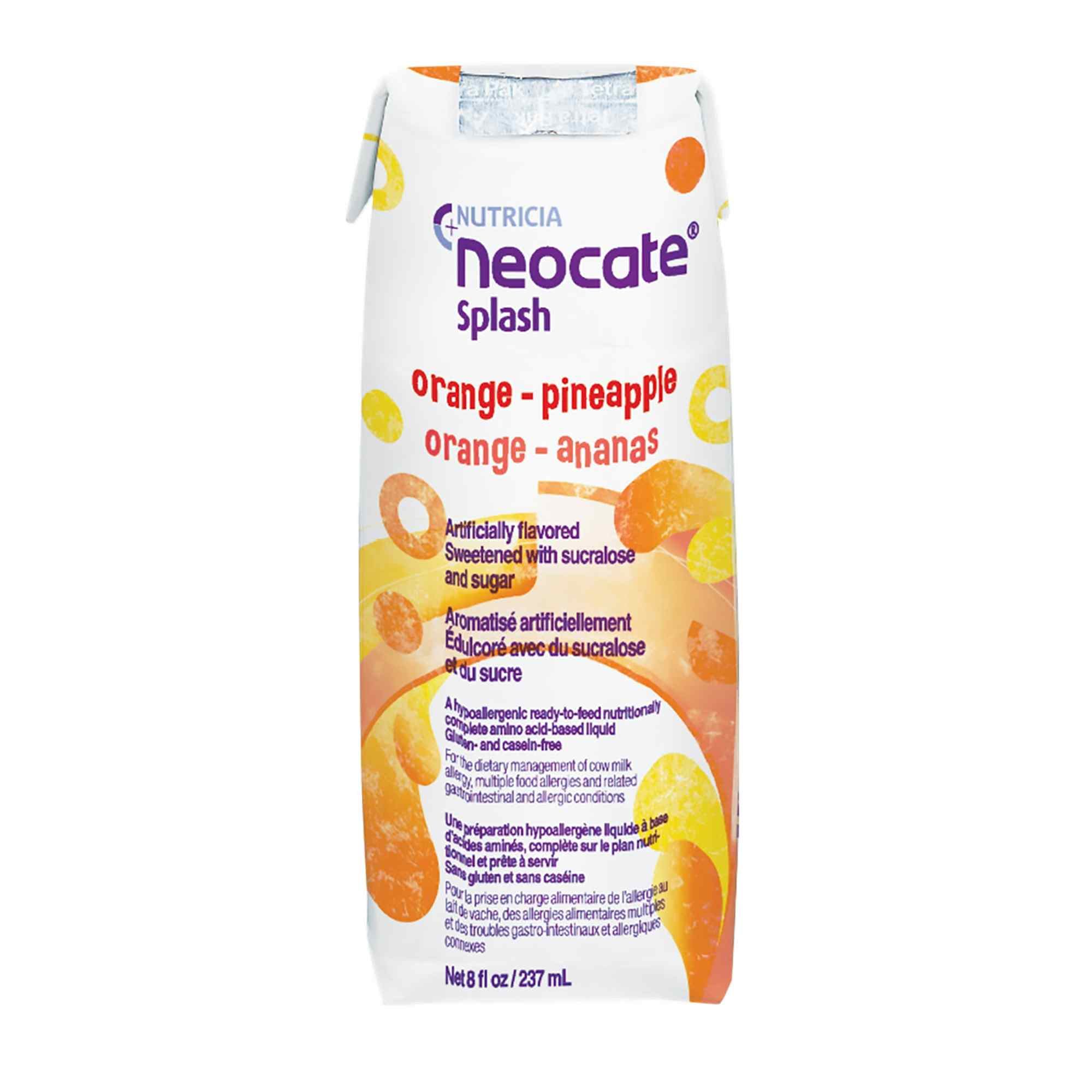 Nutricia Neocate Splash Amino Acid Based Supplemental Formula, Ready-To-Use, Orange & Pineapple, 8 oz.
