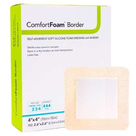 bordered foam dressing Proximel 4"X12" Silicone Dressing W/ Border 5/Box