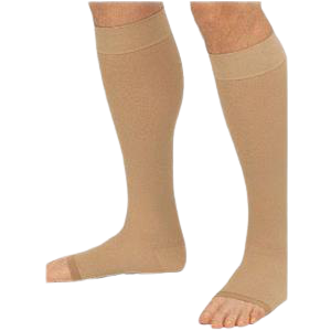 Jobst Unisex Relief Knee-High Extra Firm Compression Stockings, Open Toe, 30-40mm Hg