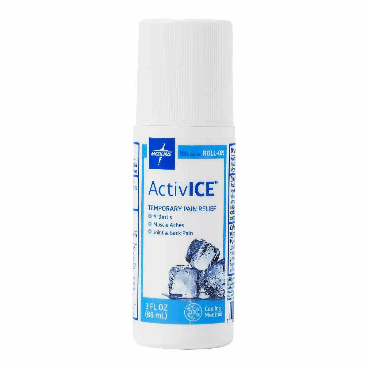 Medline ActivICE Topical Pain Reliever, Roll On