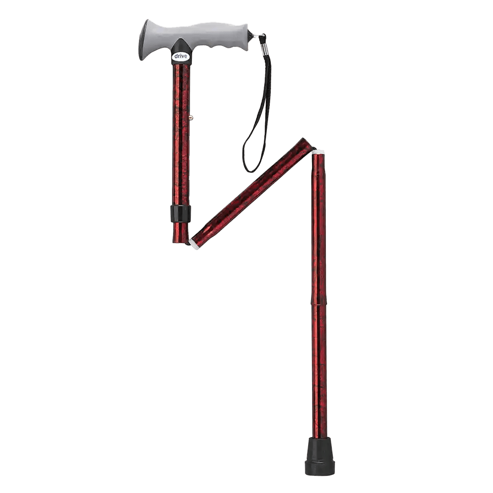 Drive Aluminum Folding Canes with Gel Grip, Height Adjustable