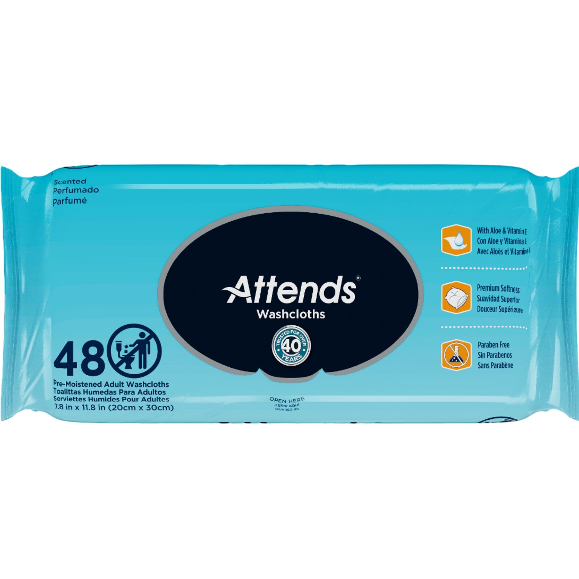 Attends Washcloths, Scented