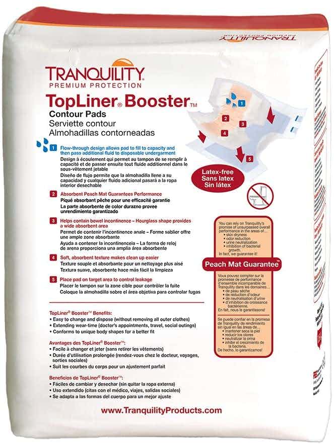 Tranquility TopLiner Contour Booster Pads, Back