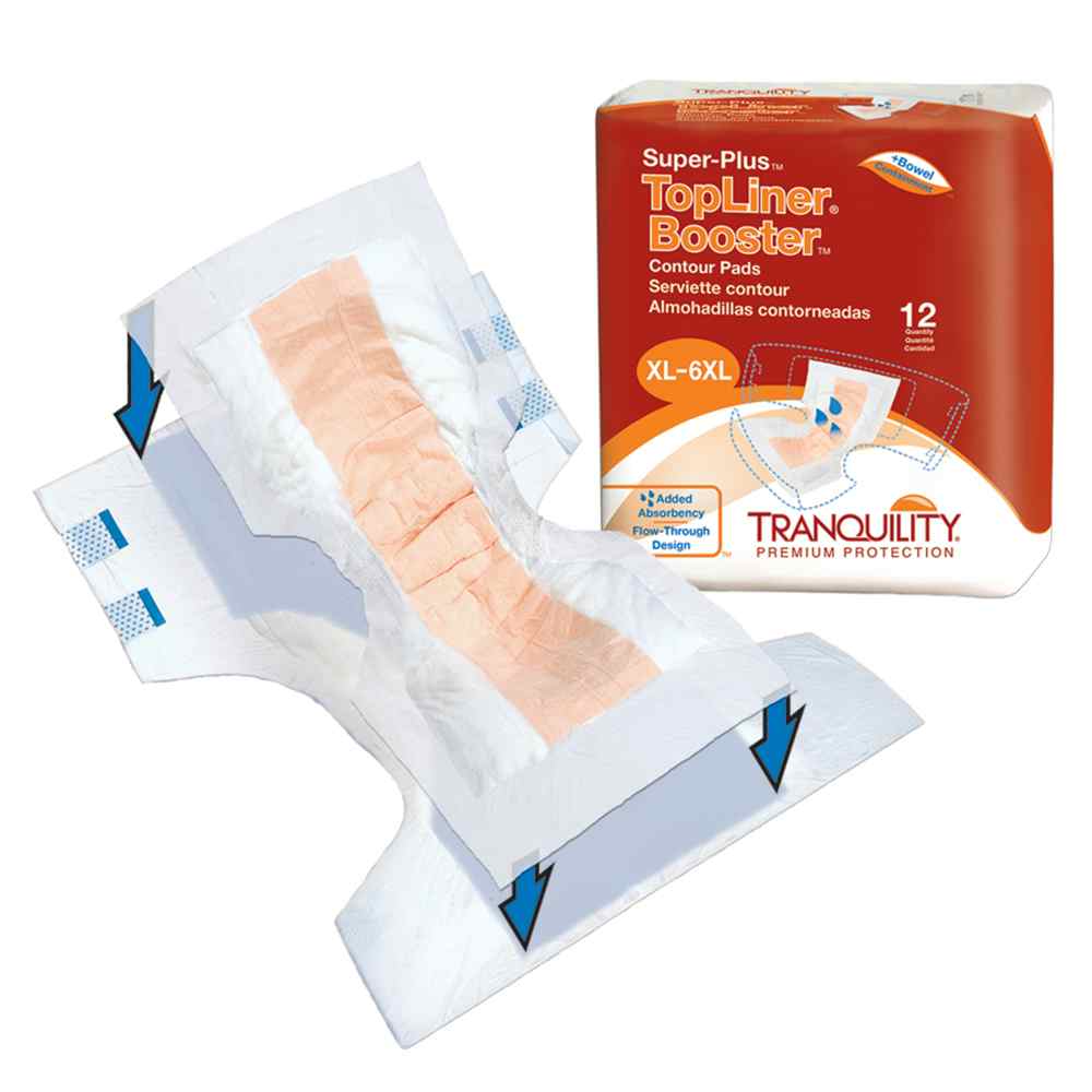 Tranquility TopLiner Contour Booster Pads, Front
