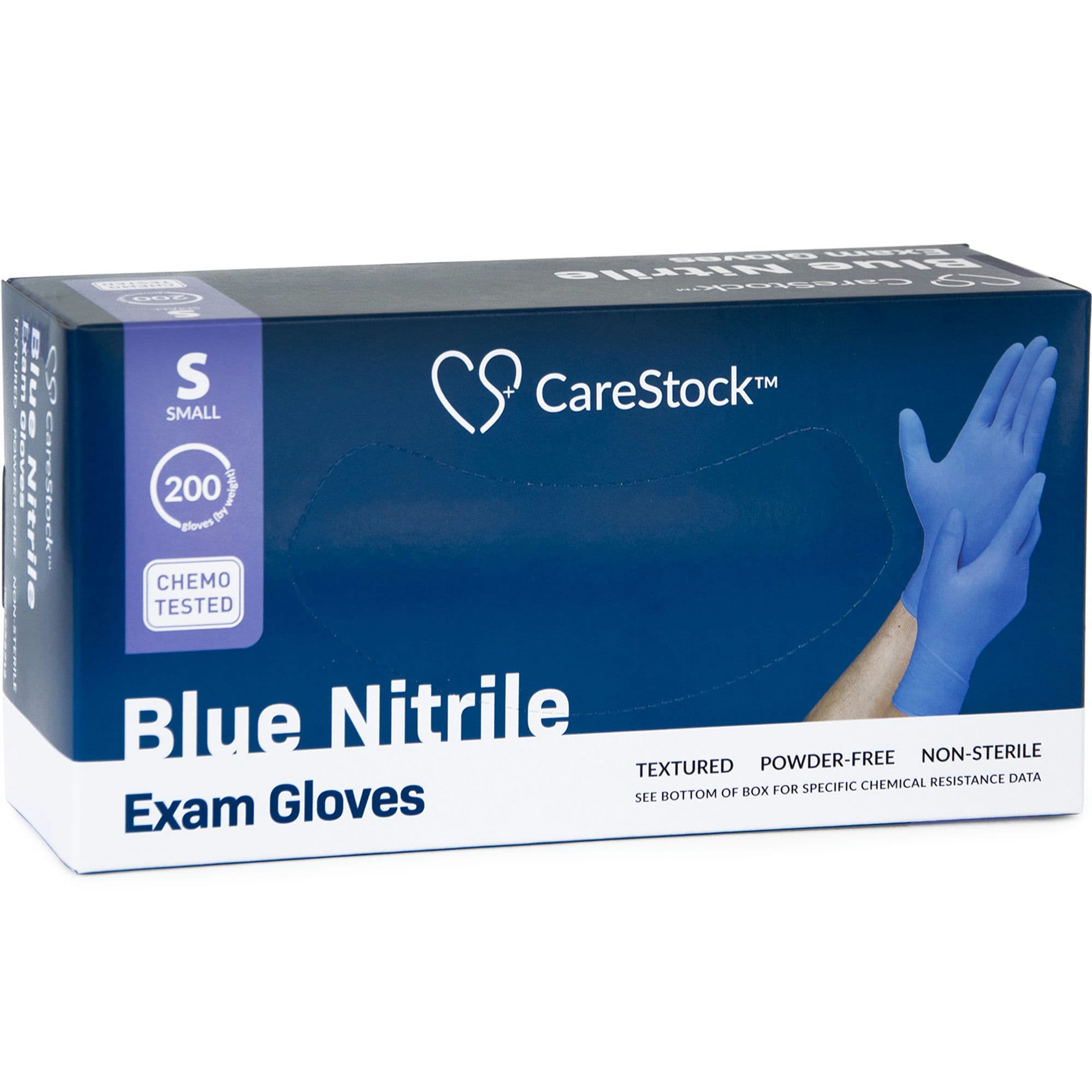 CareStock Blue Nitrile Exam Gloves