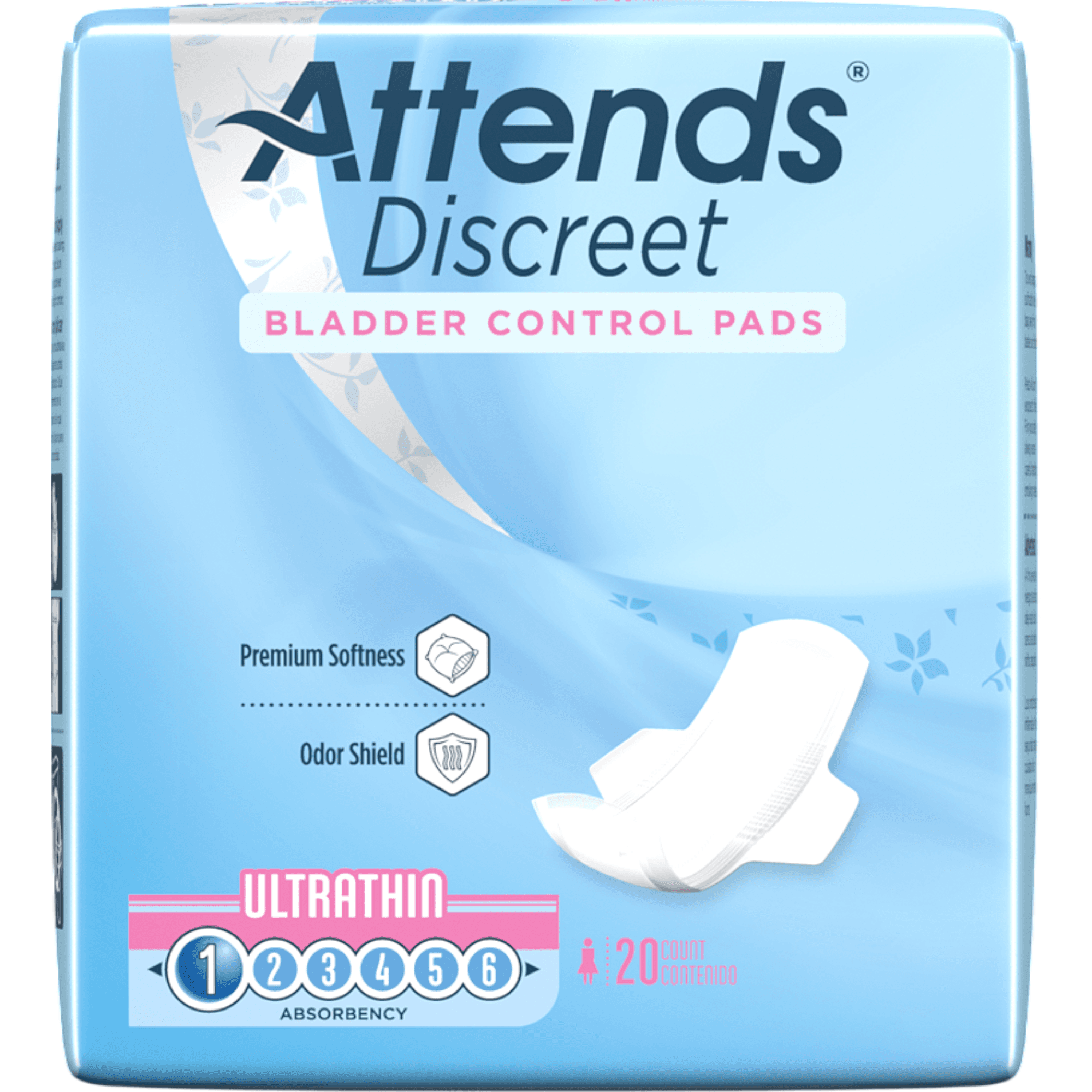 Attends Discreet Pads, Ultra Thin