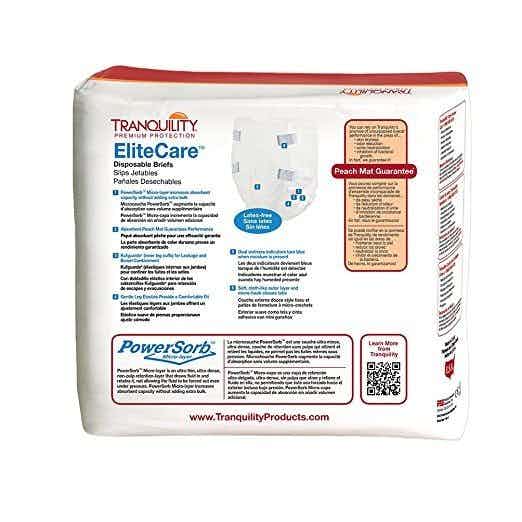 Tranquility EliteCare Disposable Adult Diapers with Tabs, Maximum