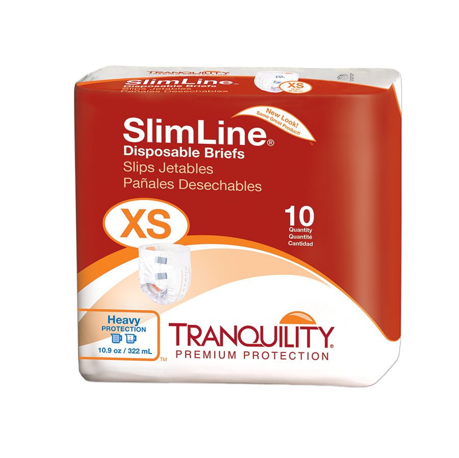 Tranquility SlimLine Disposable Adult Diapers with Tabs, Heavy