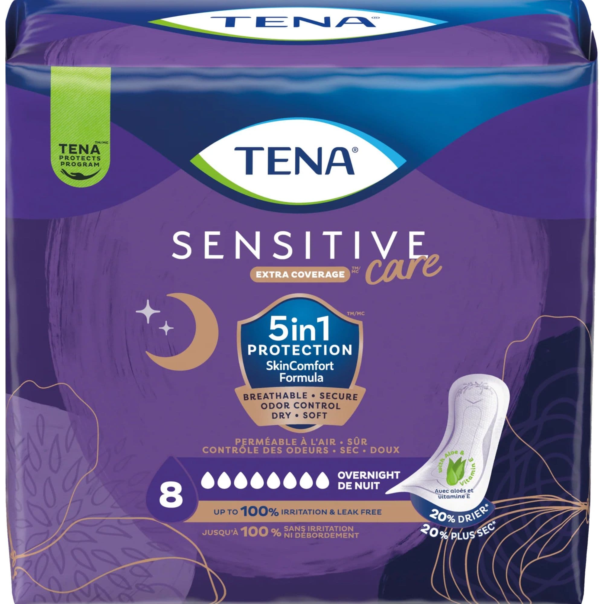TENA Intimates Overnight Incontinence Pads, Maximum Absorbency