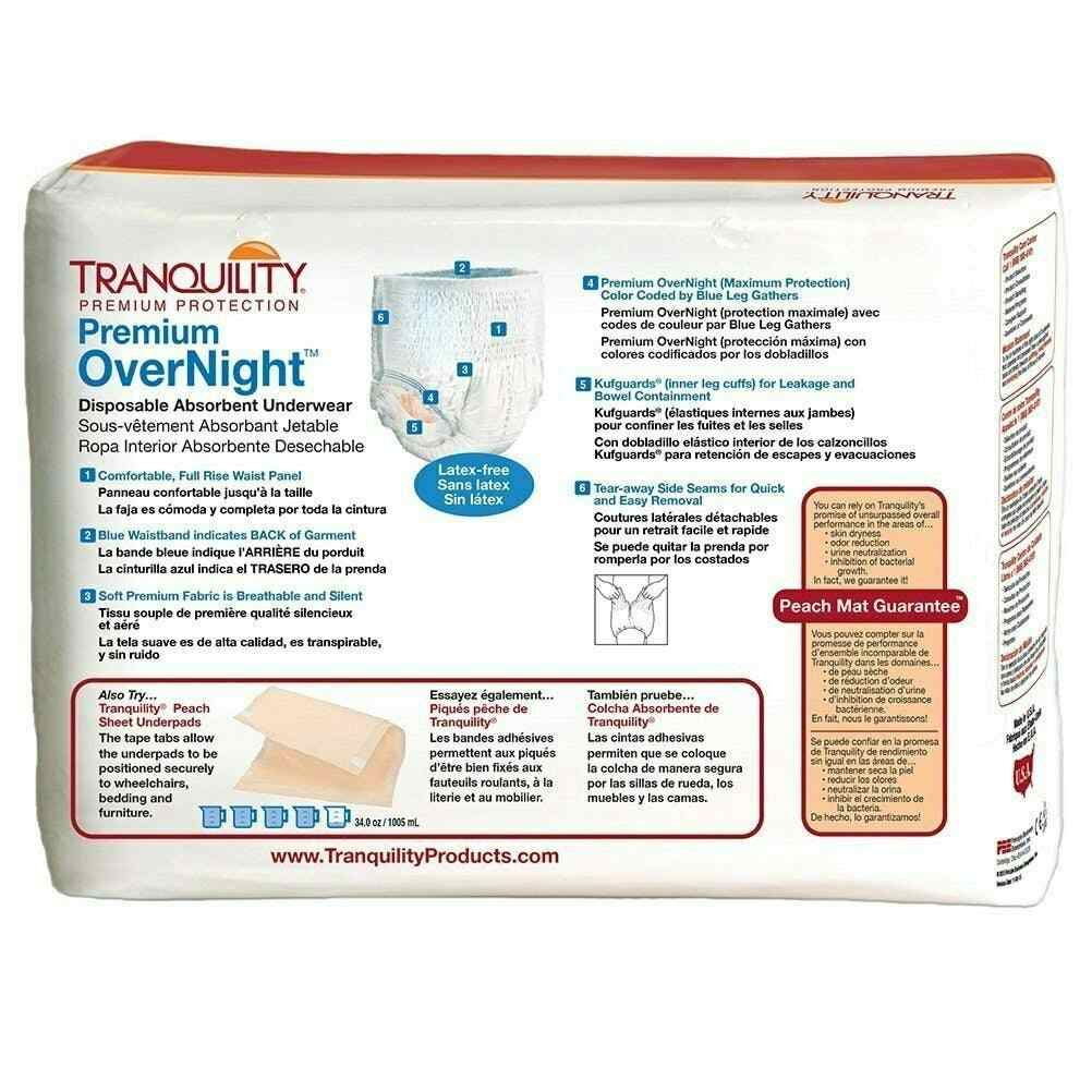 Tranquility Premium Overnight Disposable Absorbent Underwear