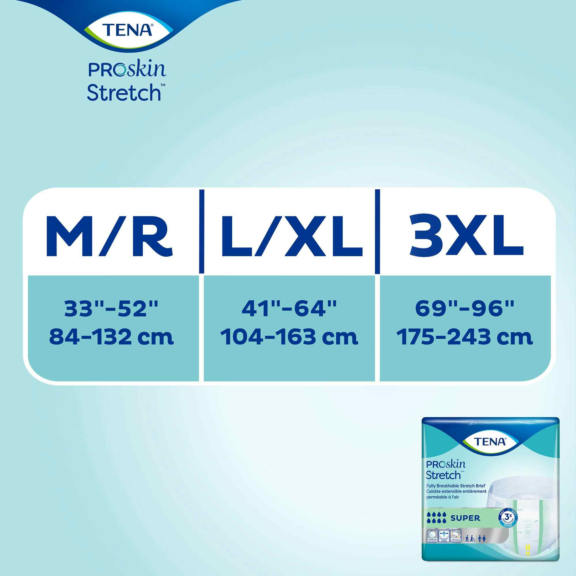 TENA Stretch Super Incontinence Adult Diaper, Super Absorbency, 67902, Medium, Pack of 28