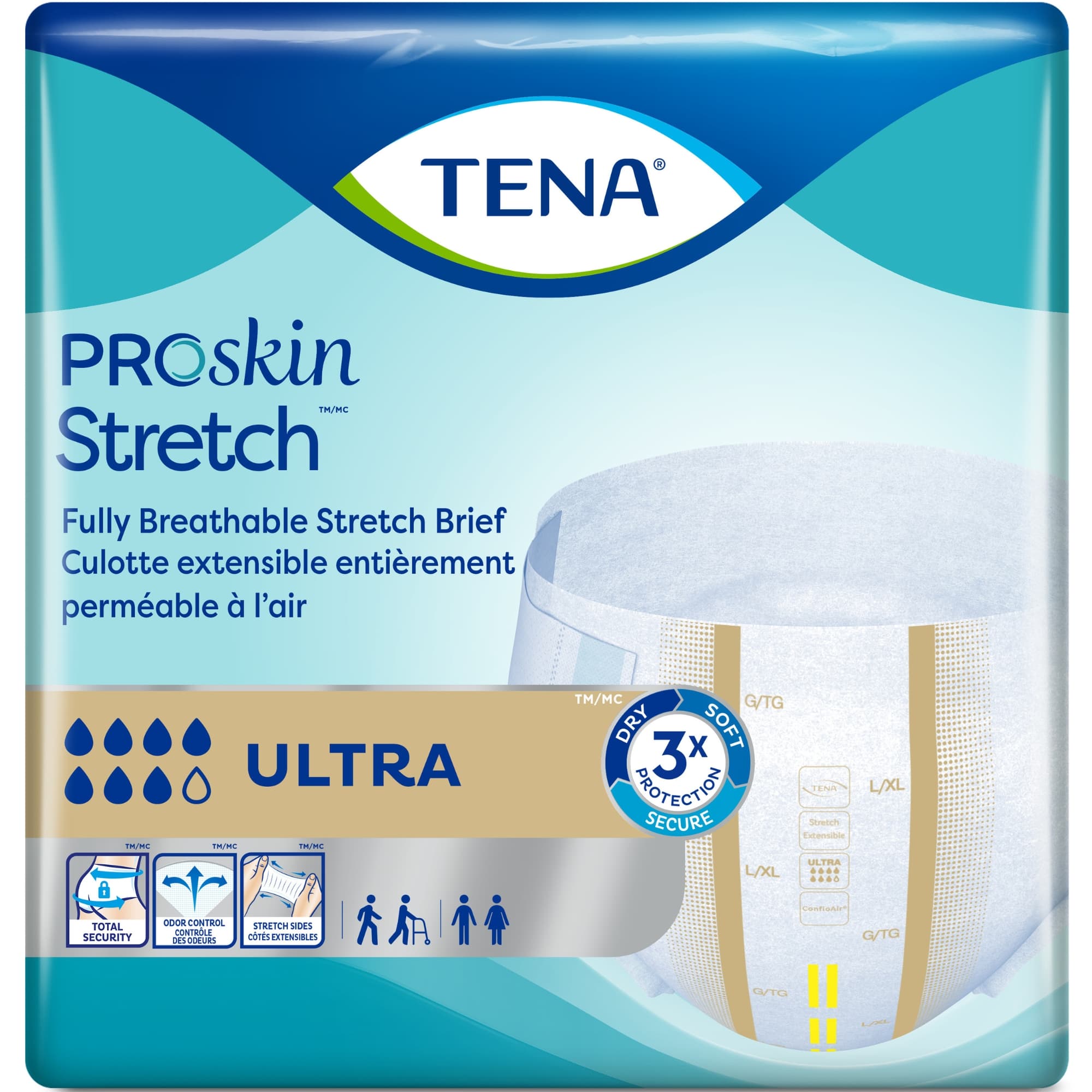 TENA Stretch Ultra Briefs Heavy Absorbency