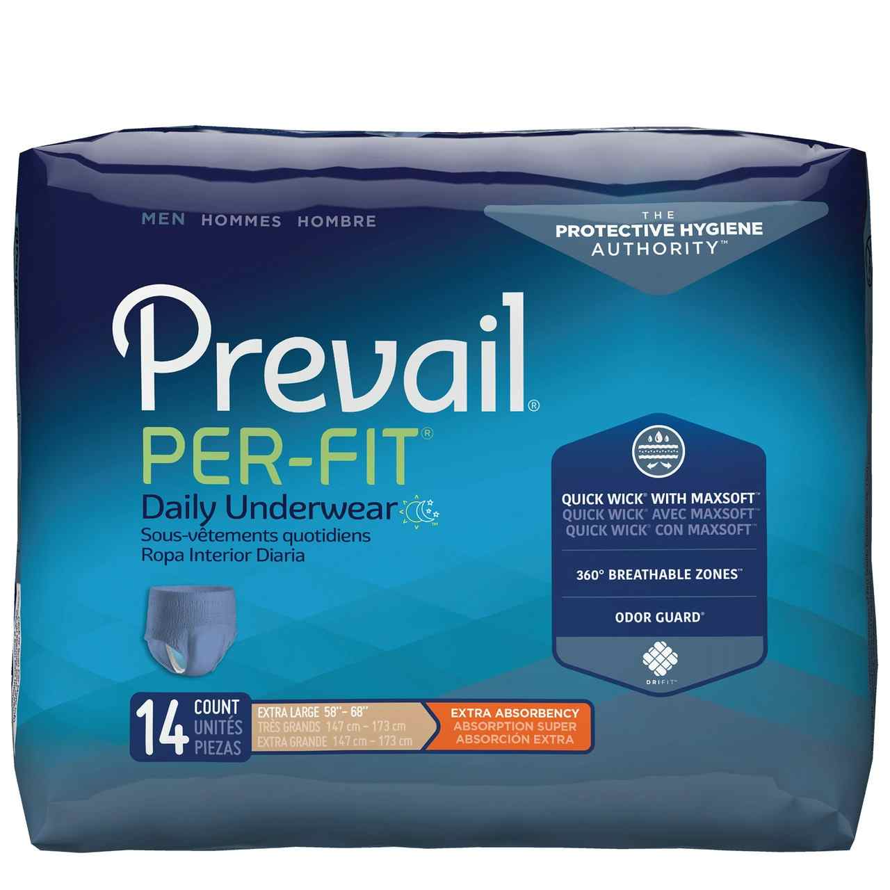 Prevail Per-Fit Pull-Up Underwear For Men, Extra
