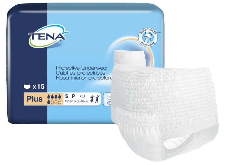 TENA Plus Protective Incontinence Underwear, Moderate Absorbency