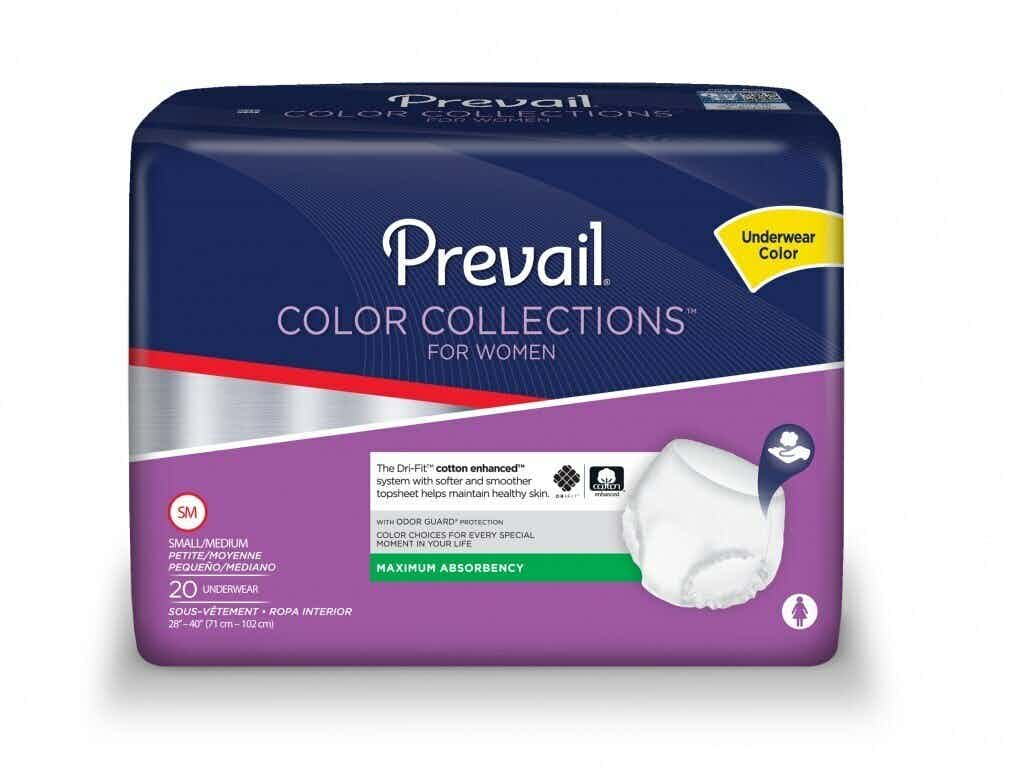 Prevail Color Collections Pull-Up Underwear for Women, Maximum
