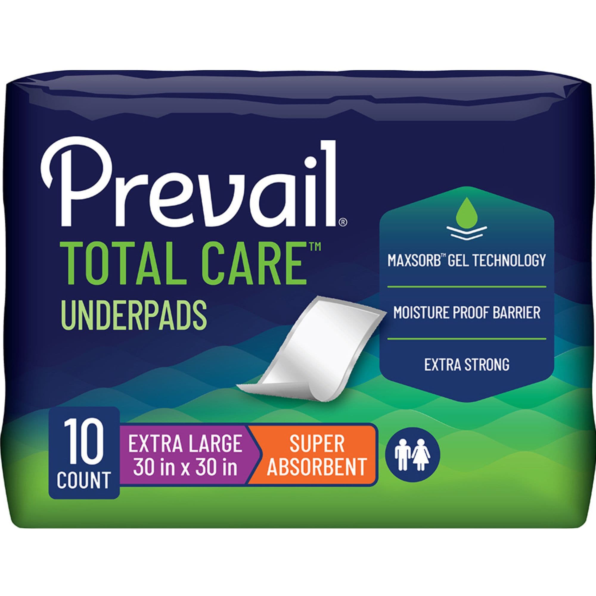 Prevail Total Care Underpads, Super