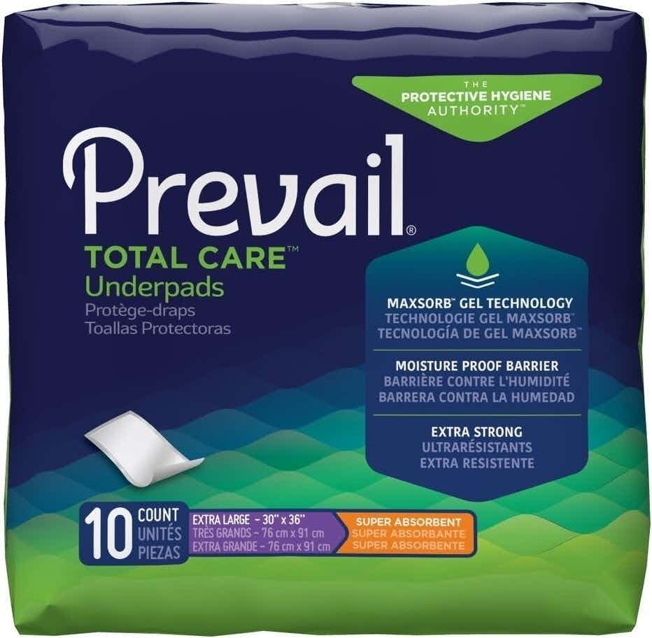 prevail total care underpads