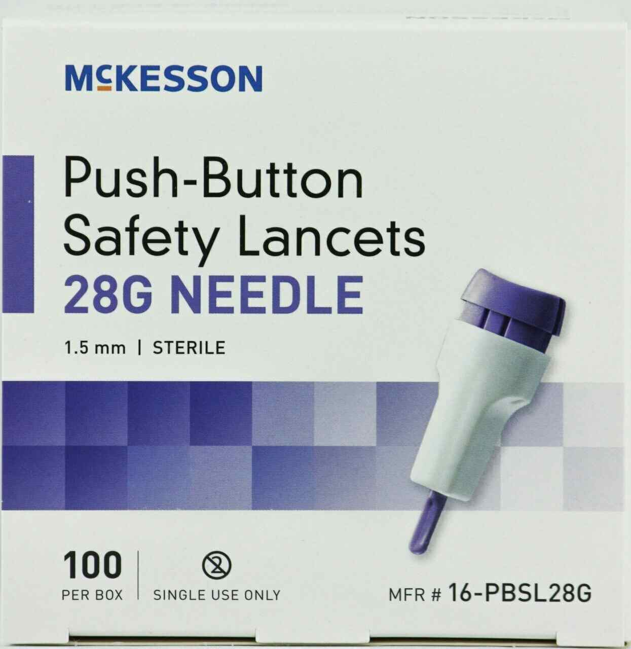 McKesson 28 Gauge Safety Lancets, 1.5 mm