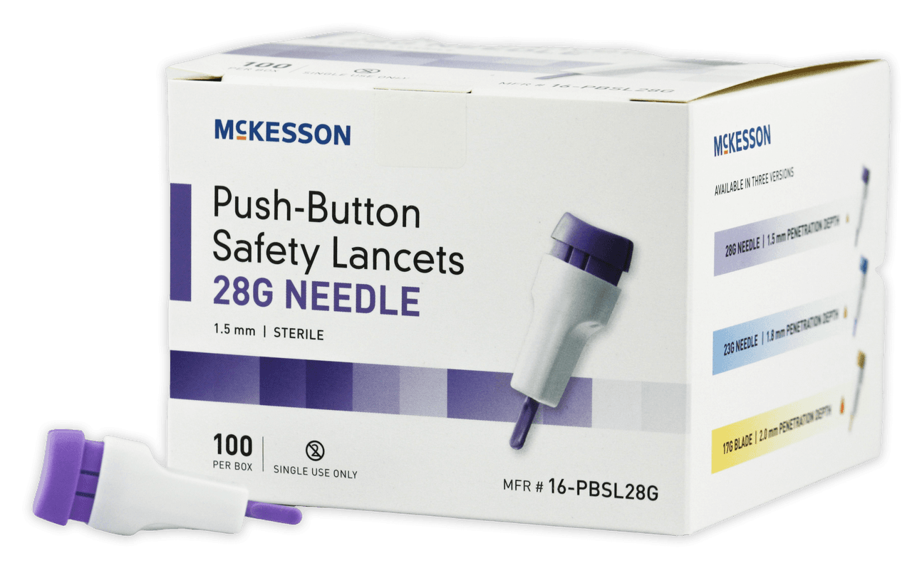 McKesson 28 Gauge Safety Lancets, 1.5 mm