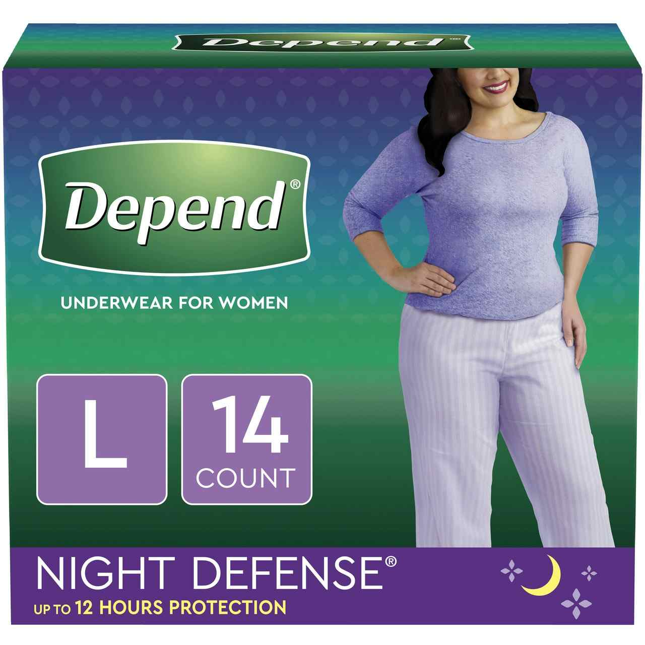 Depend Night Defense Pull-Up Underwear for Women, Overnight