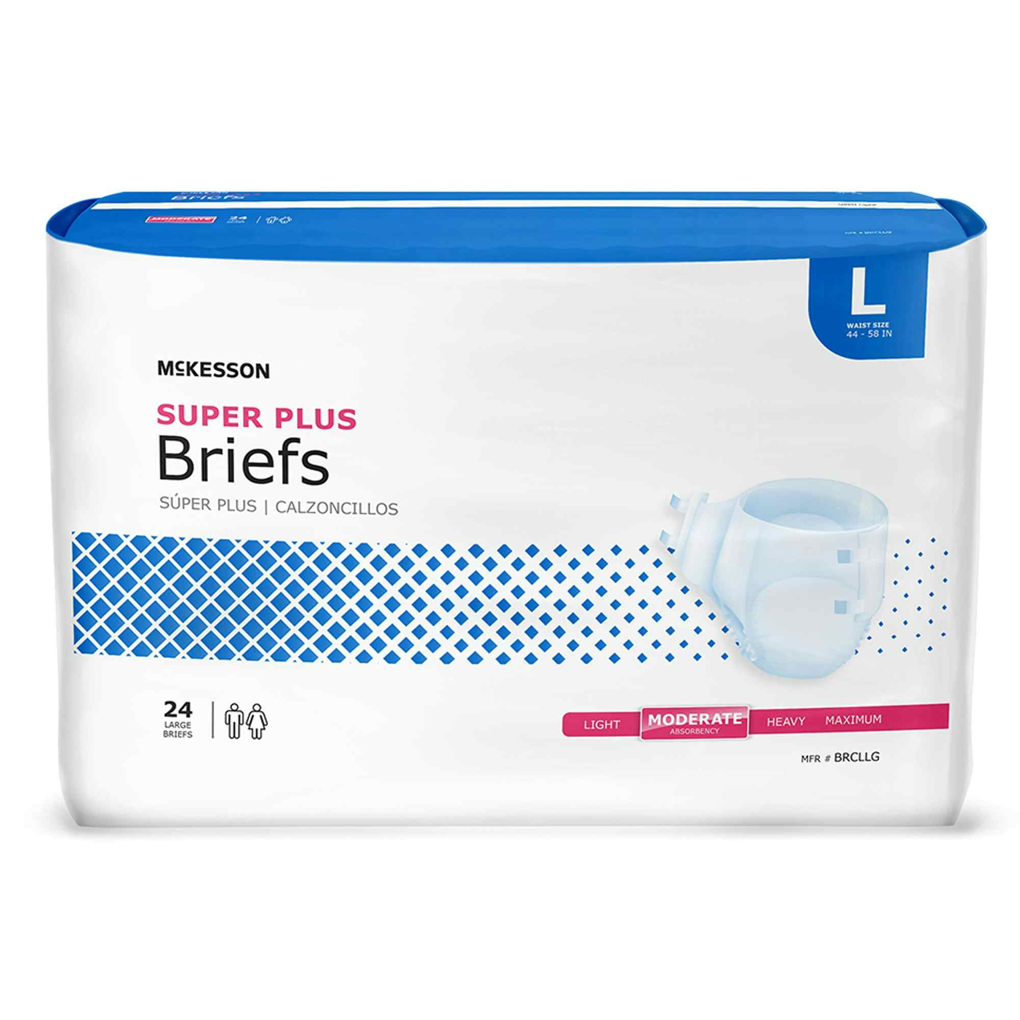 McKesson Super Plus Adult Diapers with Tabs, Moderate