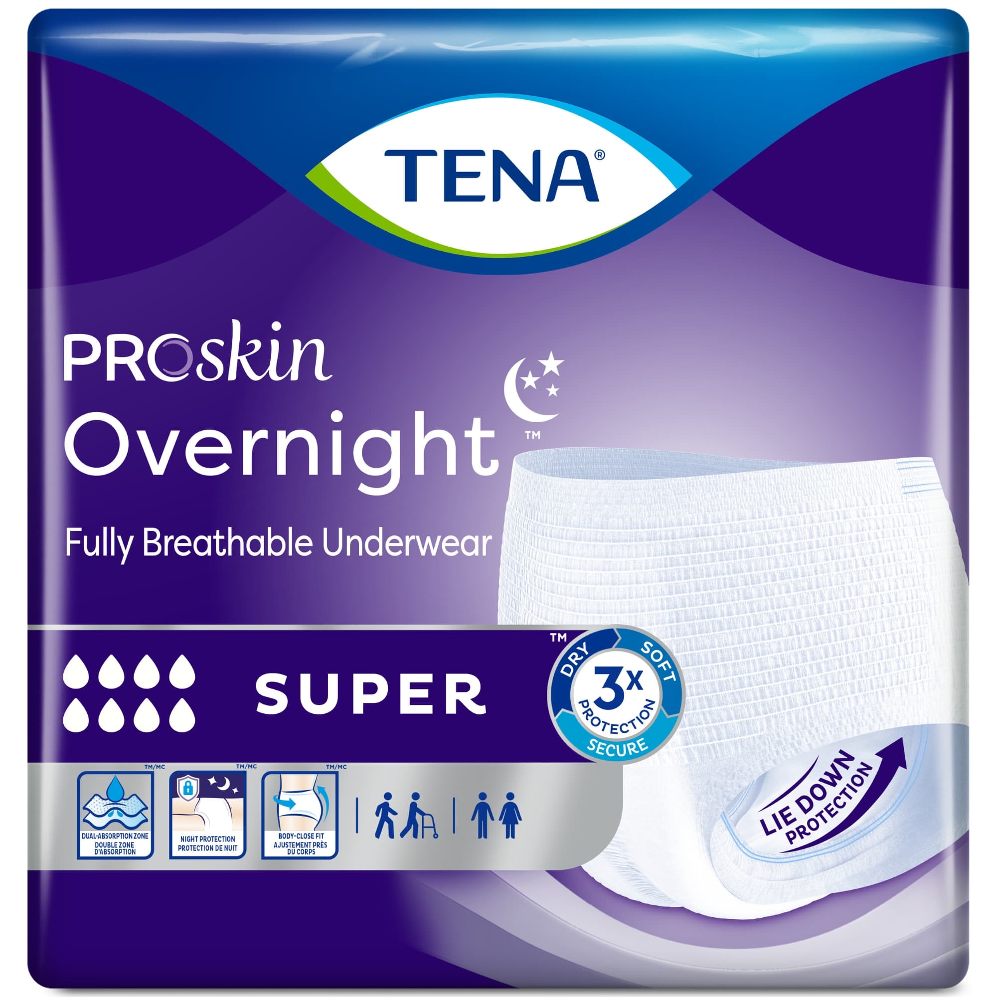 TENA ProSkin Overnight Super Protective Incontinence Underwear