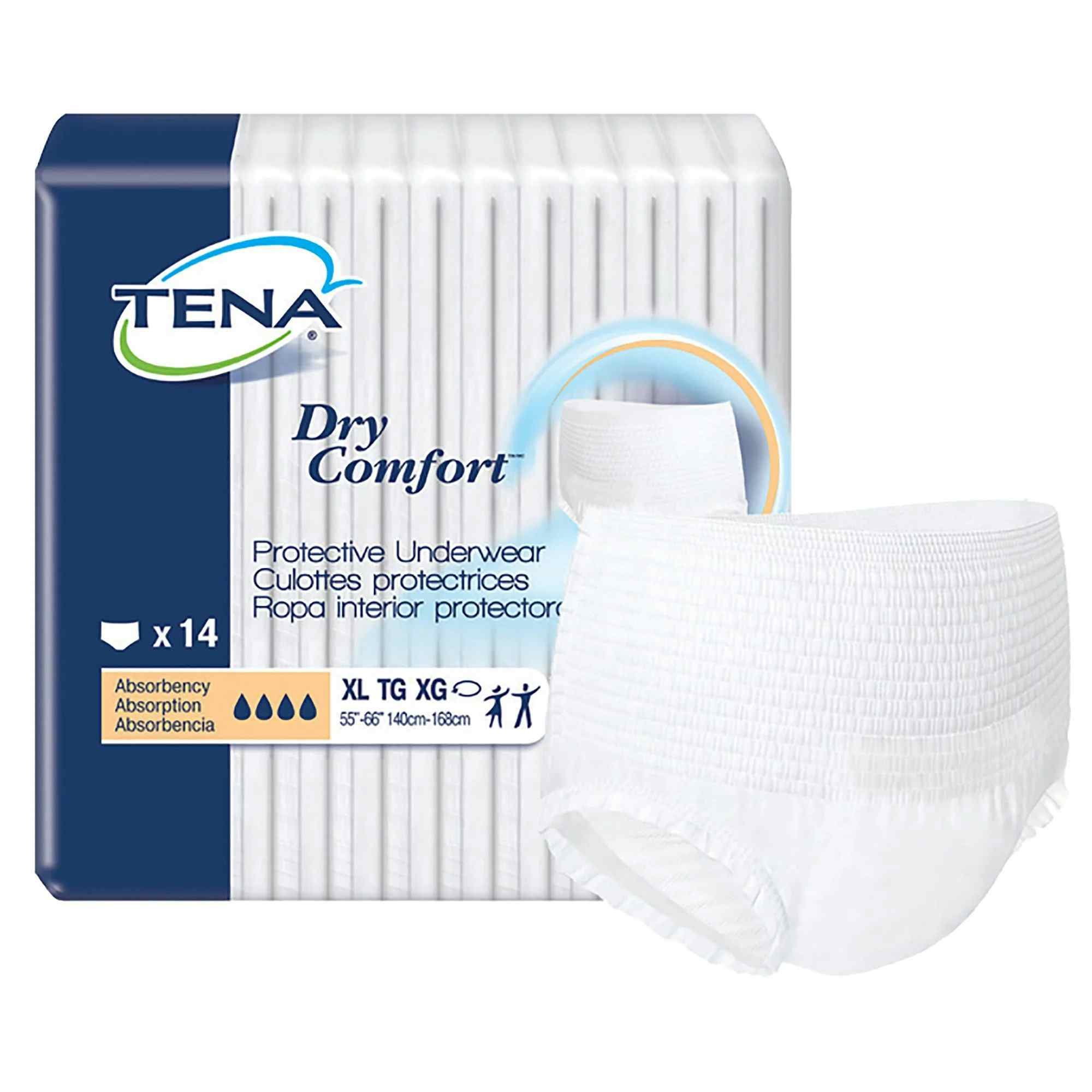 TENA Dry Comfort Protective Incontinence Underwear, Moderate Absorbency