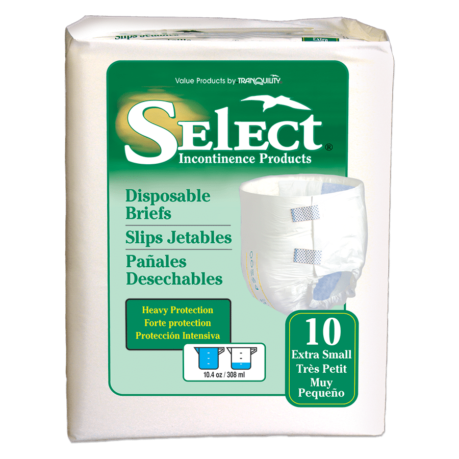 Select Disposable Adult Diapers with Tabs, Heavy