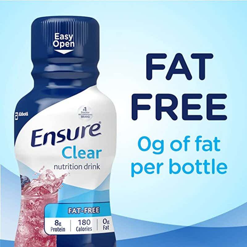 Ensure Clear Nutritional Drink, Blueberry Pomeganate, Fat Free