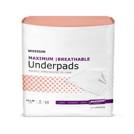 McKesson Breathable Underpads, Maximum