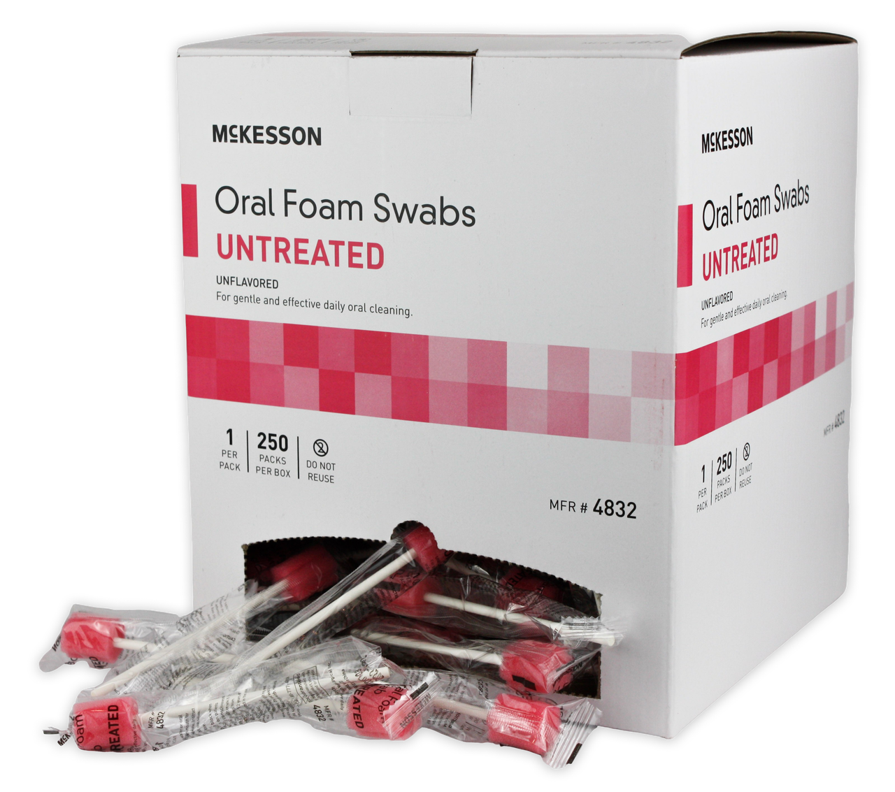 McKesson Oral Foam Swabstick, Untreated