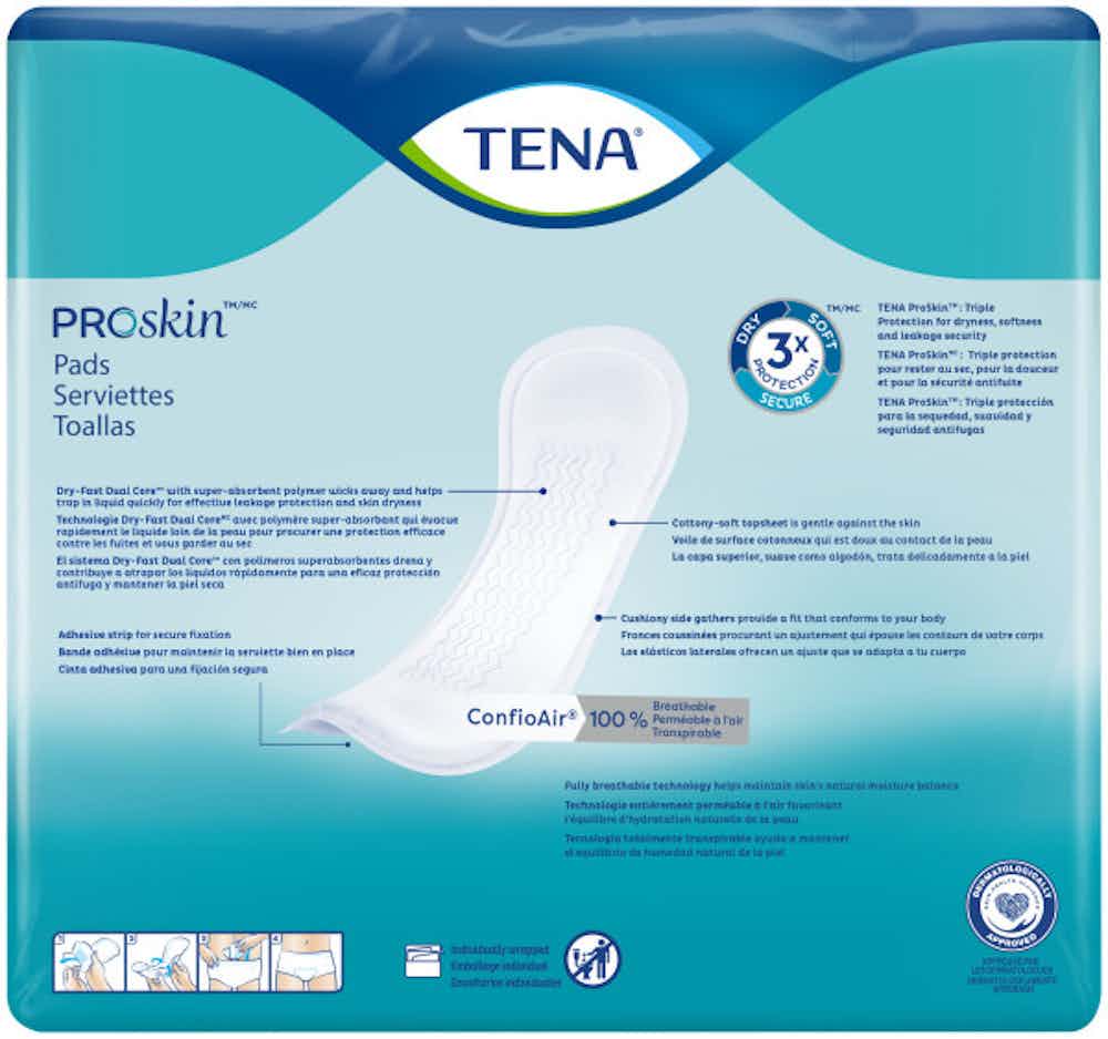 TENA® ProSkin Ultimate Bladder Leakage Pad for Women, Heavy Absorbency, 33 count