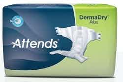 Attends DermaDry Adult Diapers with Tabs, Plus