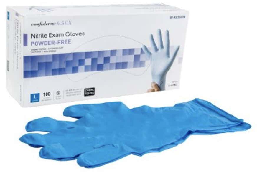 McKesson Confiderm 6.5CX Nitrile Extended Cuff Gloves