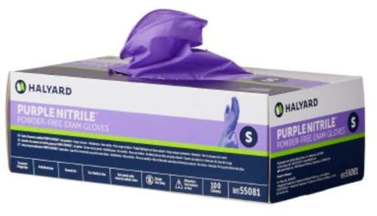 Halyard Chemo-Tested Nitrile Gloves, Purple