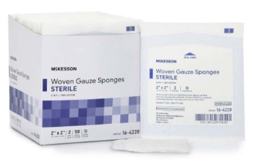 McKesson 8-Ply Gauze Sponges, Sterile