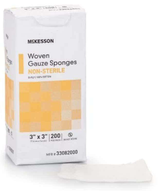 McKesson 8-Ply Gauze Sponges, NonSterile