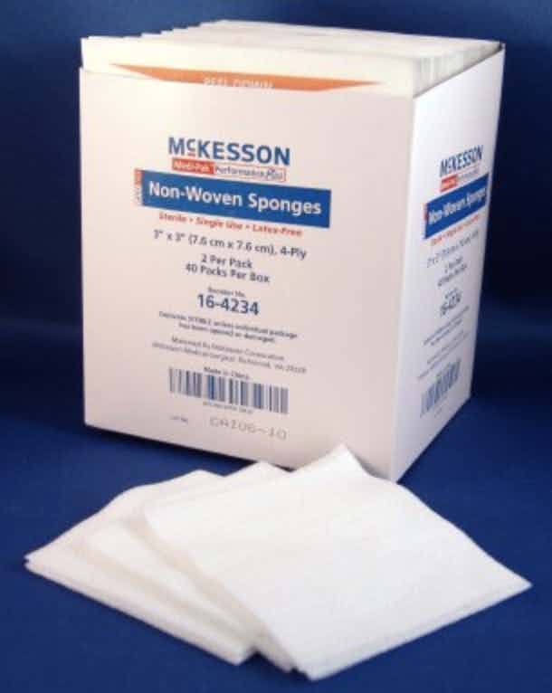McKesson 4-Ply NonWoven Sponge, Sterile